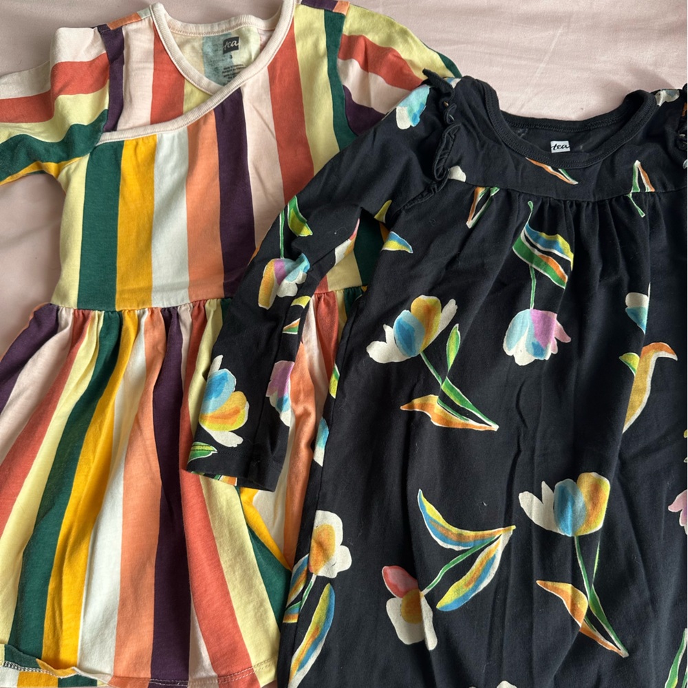 Tea Collection long sleeved 3t dress bundle